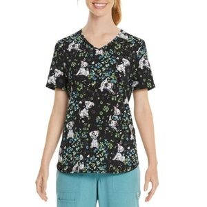 DISNEY 101 Dalmatians Scrub Top (size small)
